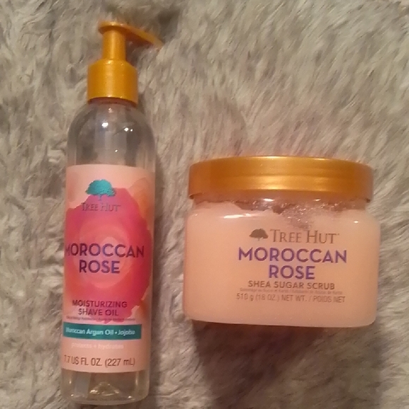 tree hut Other - Moroccan Rose Moisturizing Shave Oil and Shea Sugar Scrub Set